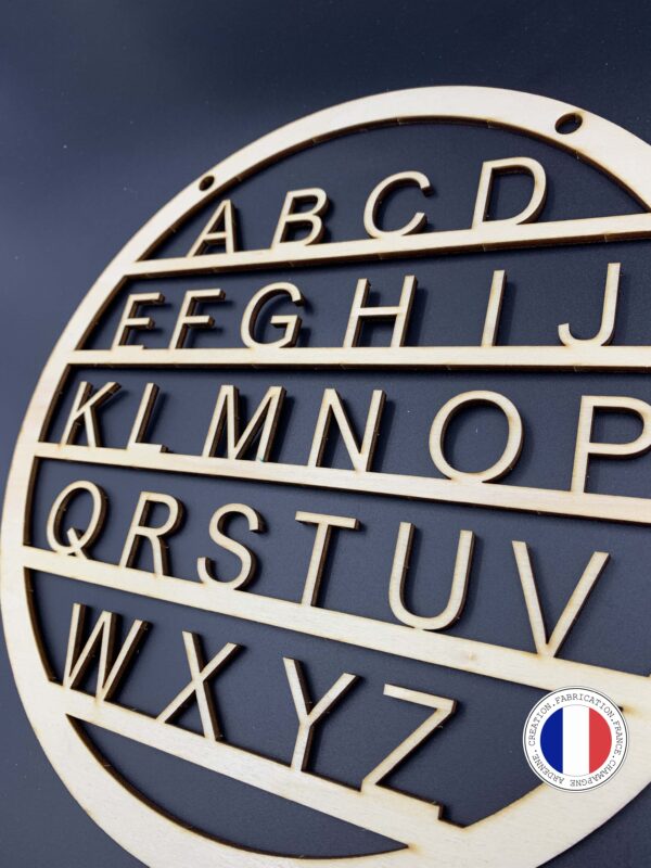 alphabet design en bois enfant