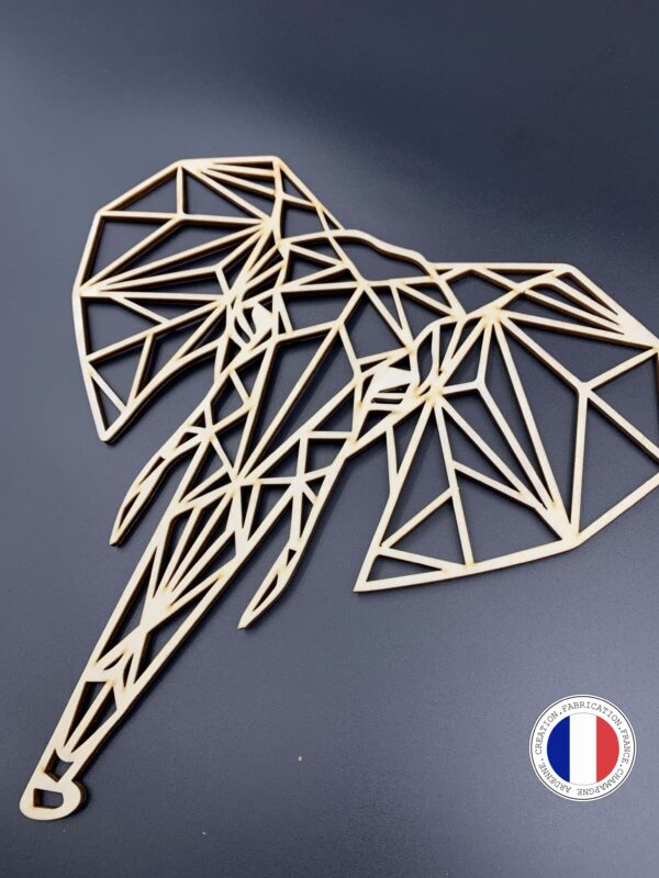 elephant trophée decoration murale design bois