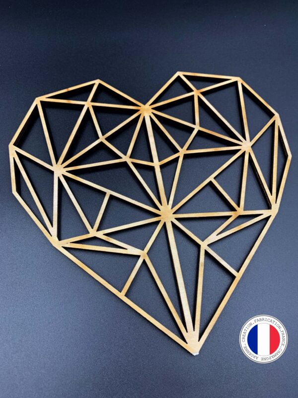 coeur décoratif en bois mural