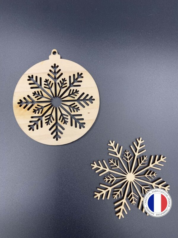 Edition flocon de noël en bois détachable 2en1 design
