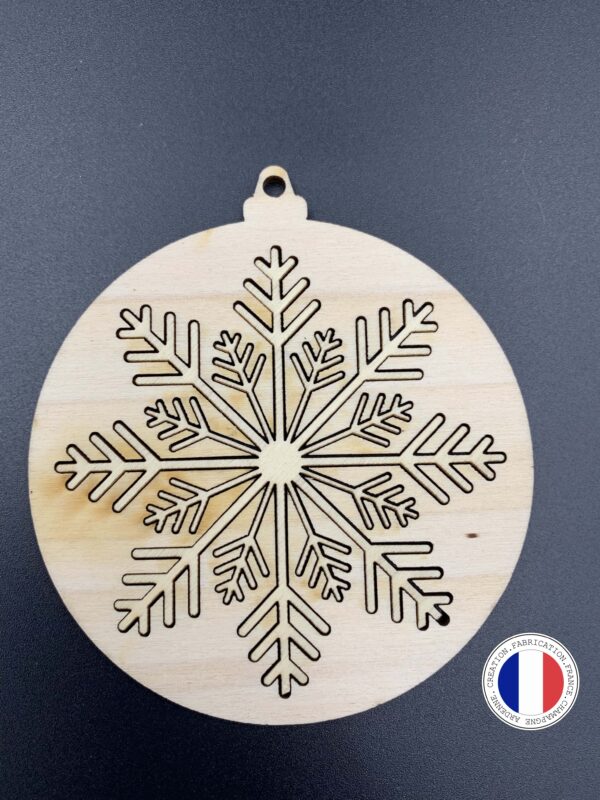 Edition flocon de noël en bois détachable 2en1