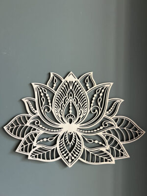 deco lotus bois murale