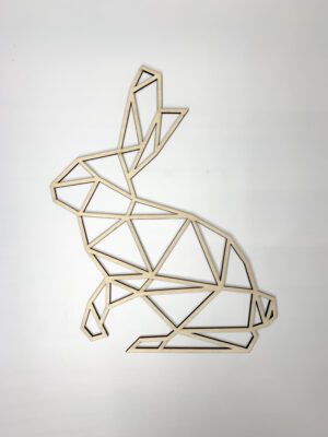 Lapin géométrique bois design