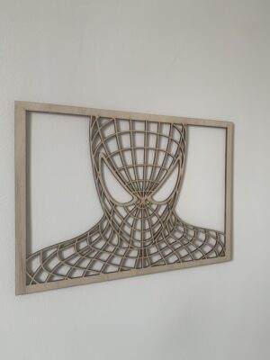 Héro portrait spider design tableau bois