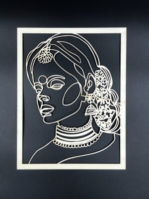 Tableau femme indienne minimaliste