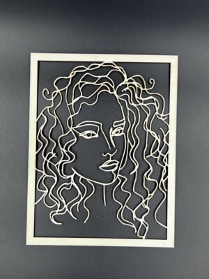 Tableau line art portrait femme