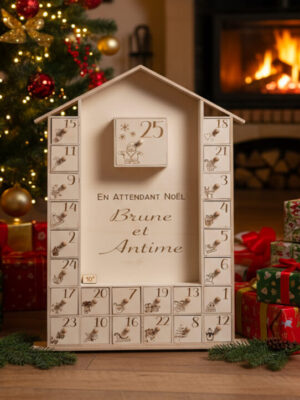 calendrier de noel xl 70 cm en bois personnalisable